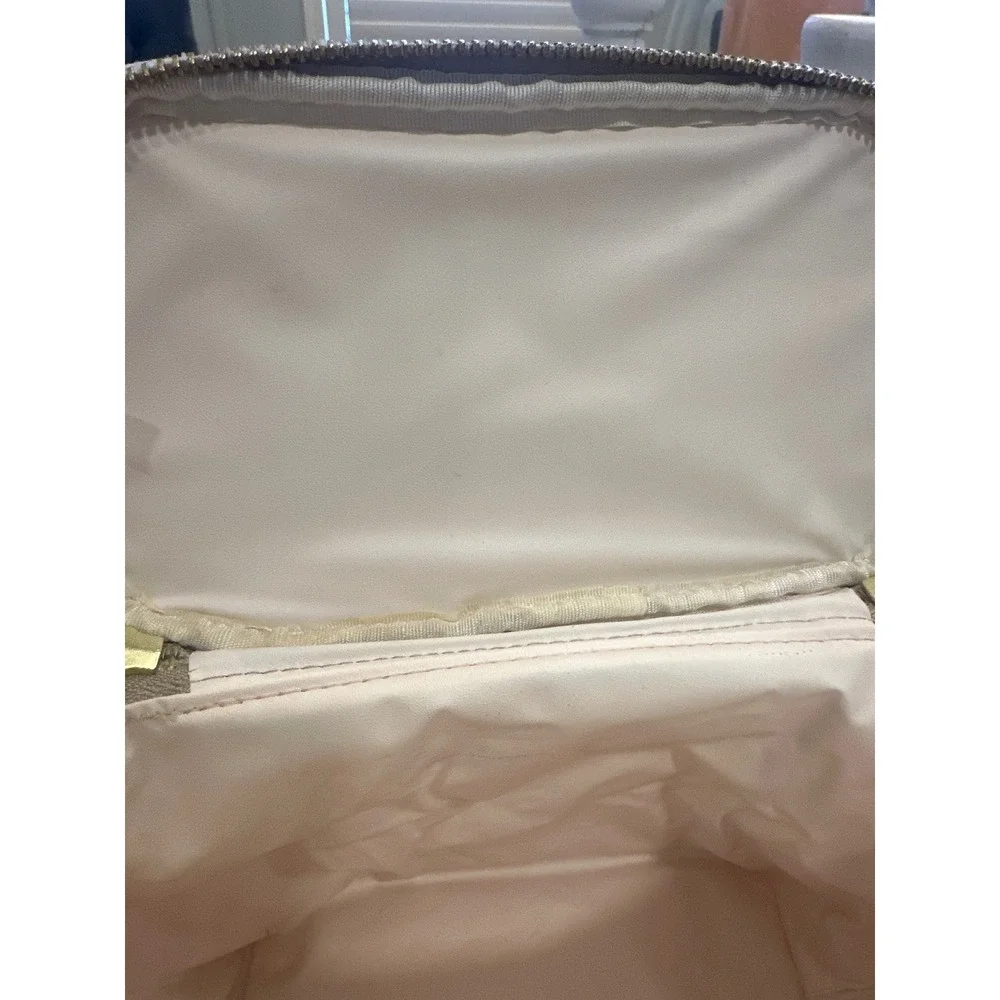 Kate Spade Out To Lunch Insulated Bag Polka Dot Tan Gold Zip Tote travel work